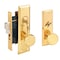 Prime-Line Mortise Lock Set, Brass Right Hand, 2-1/2 in. Backset, Surface Mounted Single Pack SE 26010 - alternate 1